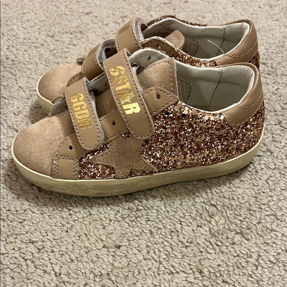 NWT! Golden Goose Kids Glitter Sneakers with Velcro Straps